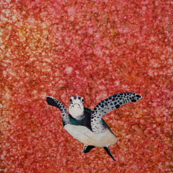 Peinture intitulée "Green Turtle Series…" par Zaimie Sahibil, Œuvre d'art originale, Acrylique