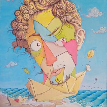 Peinture intitulée "Sindbad the lover" par Zakarie Benhammada, Œuvre d'art originale, Gouache