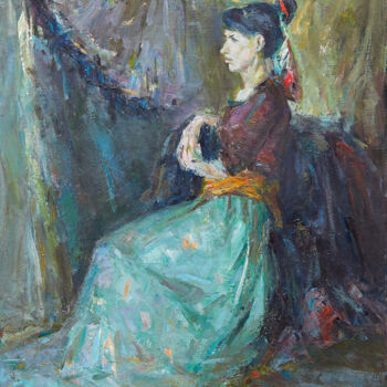 Painting titled "Morning" by Zakhar Shevchuk, Original Artwork, Oil Mounted on Wood Stretcher frame