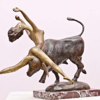 Скульптура под названием ".EVROPA" - Zakir, Подлинное произведение искусства, Бронза