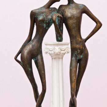 Скульптура под названием "Tenderness" - Zakir, Подлинное произведение искусства, Бронза