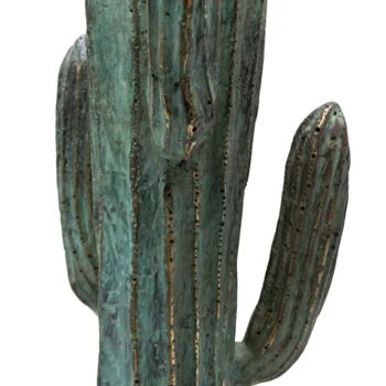 Sculpture intitulée "Cactus bronze" par Zako, Œuvre d'art originale, Bronze