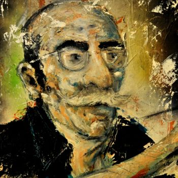 "Auto-portrait" başlıklı Tablo Antonio Zamariola tarafından, Orijinal sanat, Akrilik