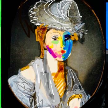 Arte digitale intitolato "Lilou" da Zambelli, Opera d'arte originale, Penna gel