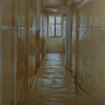 Painting titled "Couloir - Paris" by Zampo, Original Artwork