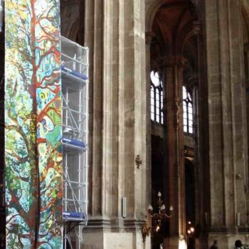 Peinture intitulée "PARIS Eglise St Sév…" par Zampo, Œuvre d'art originale