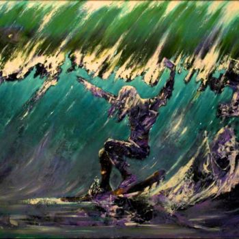 Pintura intitulada "Surfista" por Zandre, Obras de arte originais