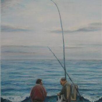 Peinture intitulée "La Pêche Miraculeuse" par Marielle Zang-Pujol, Œuvre d'art originale, Huile