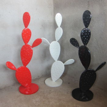 Escultura intitulada "Cactus  Art Metal" por Zanzih, Obras de arte originais, Metais
