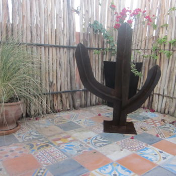 Sculpture intitulée "Cactus  Art Metal…" par Zanzih, Œuvre d'art originale, Métaux