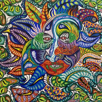 Malerei mit dem Titel "Amazonia I / "Amazo…" von Zaplaflora, Original-Kunstwerk, Acryl