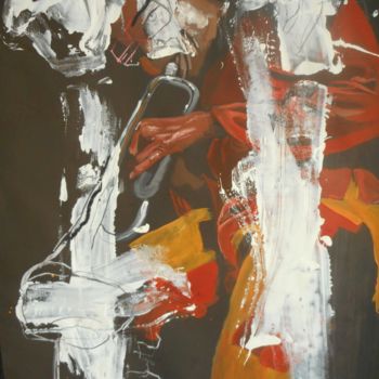 Painting titled "Miles davis 01" by Ruddy Zara, Original Artwork, Acrylic