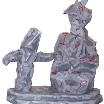 Sculpture titled "Temptation" by Artur Zarczynski, Original Artwork, Ceramics