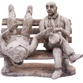 Skulptur mit dem Titel "Conversation" von Artur Zarczynski, Original-Kunstwerk, Keramik