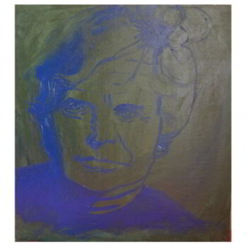 Картина под названием "Ange Bleu" - Zarts Maudée Zarts, Подлинное произведение искусства, Масло