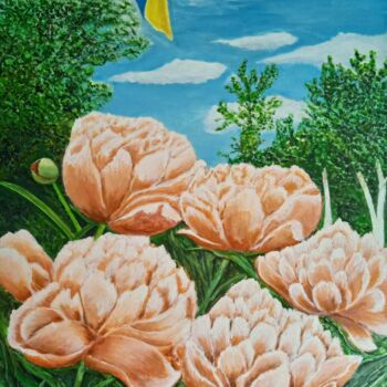Painting titled "And it will be spri…" by Zavzyata Olena, Original Artwork, Acrylic
