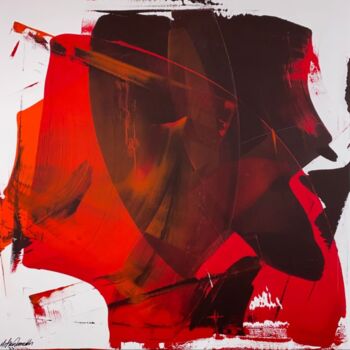 Pintura intitulada "Abstraction acrylic…" por Pods Inspirations -  Beksinski, Obras de arte originais, Acrílico Montado em A…
