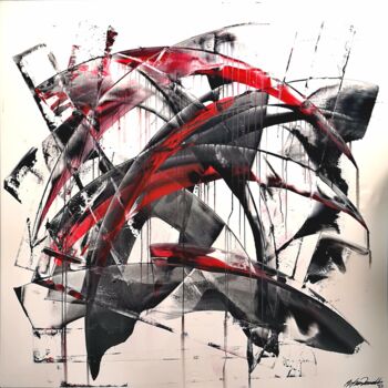 Pintura titulada "Abstraction by Pars…" por Pods Inspirations -  Beksinski, Obra de arte original, Acrílico Montado en Basti…