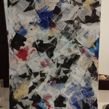 Painting titled "Tableau abstrait" by Aurélie, Original Artwork, Acrylic