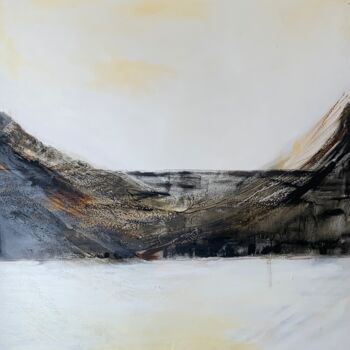 제목이 "Noir et Blanc"인 미술작품 Zeinabou로, 원작, 기름 나무 들것 프레임에 장착됨
