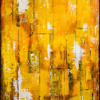 Painting titled "Abstraktion Yellow" by Zeke Nord, Original Artwork, Acrylic
