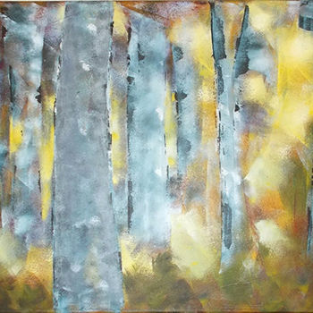 Painting titled "Old Forest" by Zeke Nord, Original Artwork, Acrylic