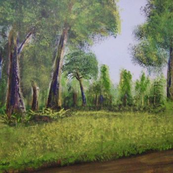 Painting titled "bosque" by José Luís Francisco Zé, Original Artwork, Oil