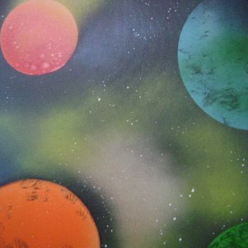 Pintura titulada "planetas" por José Luís Francisco Zé, Obra de arte original, Oleo