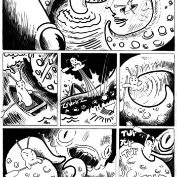 Dessin intitulée "Comic - Page 3" par Emir Delalic, Œuvre d'art originale, Encre