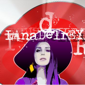 Цифровое искусство под названием "Lana Del Rey" - Zelko Radic, Подлинное произведение искусства, Фотомонтаж