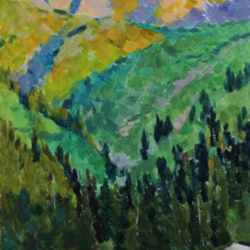 Картина под названием "Высоко в горах" - Егор Безбородов, Подлинное произведение искусства, Масло