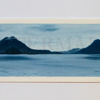 Painting titled "Lago Atitlan" by Josefina Paz, Original Artwork, Oil