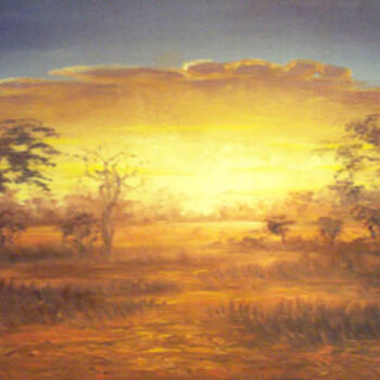 Peinture intitulée "sunset 1" par Zendaart, Œuvre d'art originale, Huile