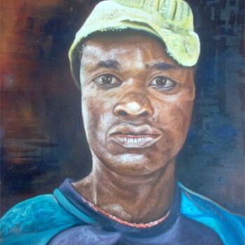 Painting titled "African brother" by Zendaart, Original Artwork, Oil