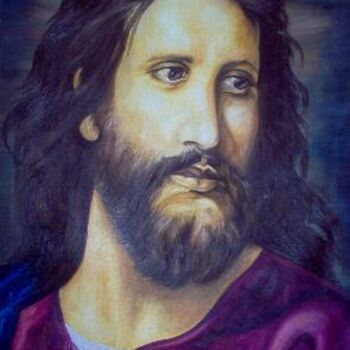 Painting titled "Jesue Christ" by Zendaart, Original Artwork, Oil