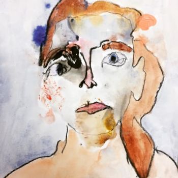 Painting titled "« La femme modifiée…" by Ananda Eva, Original Artwork, Acrylic