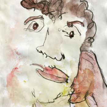 Malerei mit dem Titel "« L’homme muet ». F…" von Ananda Eva, Original-Kunstwerk, Acryl