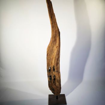 Skulptur mit dem Titel "Ali" von Zenzivi Nora Yahiaoui, Original-Kunstwerk, Holz