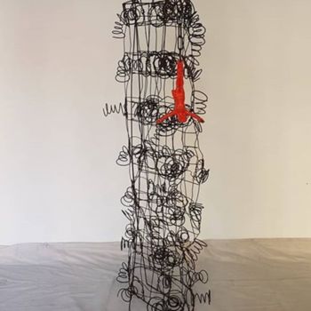 "Jésus Weissmuller" başlıklı Heykel Zenzivi Nora Yahiaoui tarafından, Orijinal sanat, Metaller