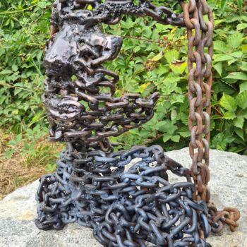 Sculpture titled "Eddy" by Zephrard, Original Artwork, Metals