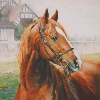 「Portrait de cheval」というタイトルの絵画 Monique Amiotによって, オリジナルのアートワーク