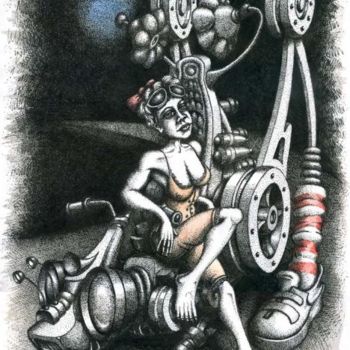 Drawing titled "On the road to..." by Juri Kraval, Original Artwork, Ink