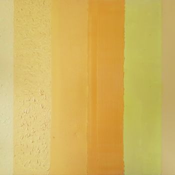 Peinture intitulée "Monochrome Jaune" par Zeta, Œuvre d'art originale, Acrylique