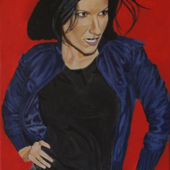 Pintura titulada "ritratto di Laura P…" por Zeven, Obra de arte original, Acrílico