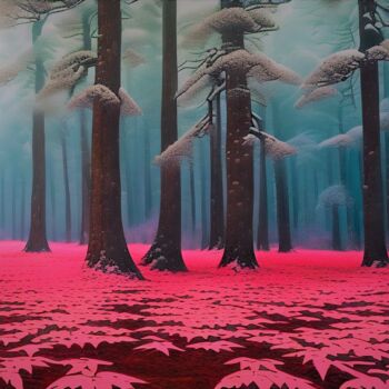 Arts numériques intitulée "Meet me in the woods" par Zeyan Zyrus, Œuvre d'art originale, Peinture numérique