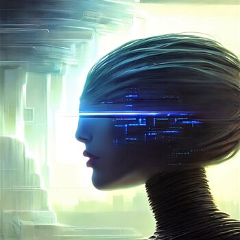 Digital Arts titled "The mad cyborg" by Zeyan Zyrus, Original Artwork, Digital Painting