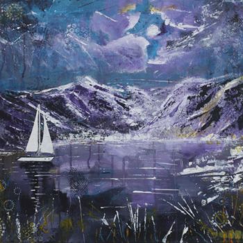 Painting titled "Entering the Fjord" by Galina Zimmatore, Original Artwork, Acrylic