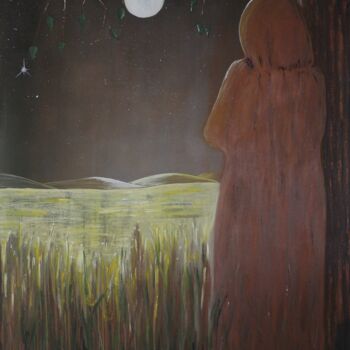 Painting titled "Longing" by Galina Zimmatore, Original Artwork, Acrylic