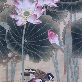 Painting titled "Harmony" by Huizhen Zhang Zhang Hui Zhen, Original Artwork, Pigments