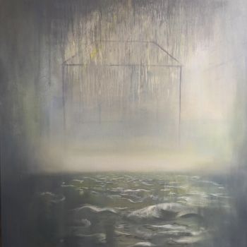 Painting titled "La poesia in mare" by Weixuan Zhang, Original Artwork, Oil